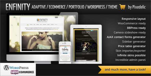 Enfinity - Themeforest Adaptive Ecommerce Portfolio WP theme
