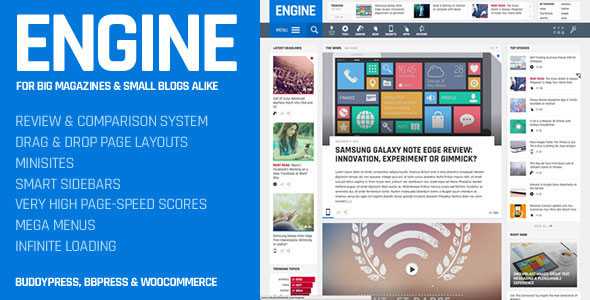 Engine v1.4 - Drag and Drop News Magazine w/ Minisites