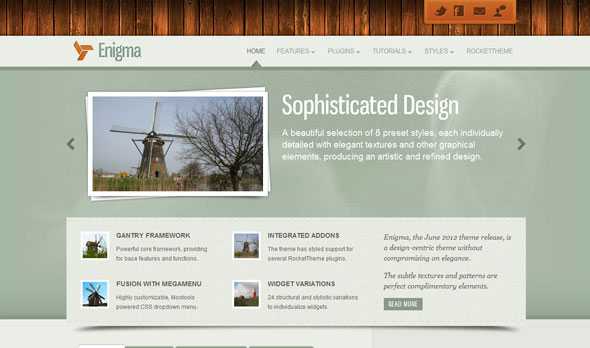 Enigma - RocketTheme Wordpress Template