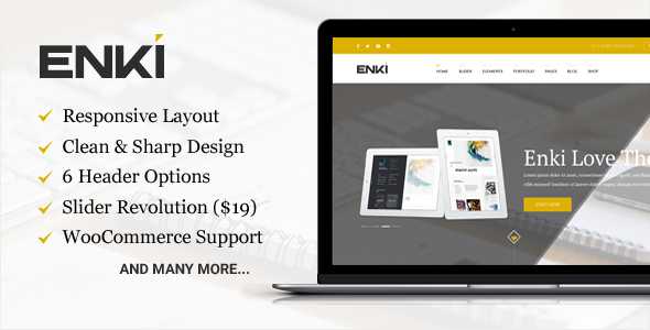 Enki ultimate corporate WordPress theme