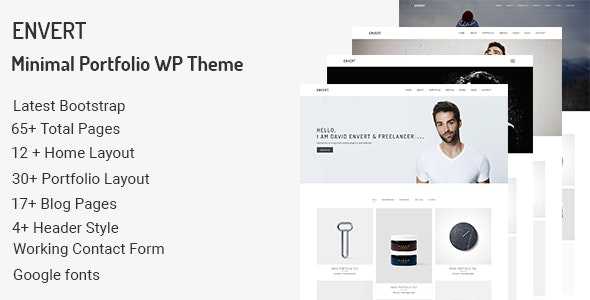 Envert v1.0.0 - Minimal Portfolio WordPress Theme