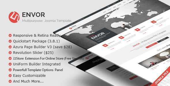 Envor v3.1.0 - Fully Multipurpose Joomla Template