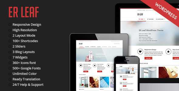 ER Leaf - Themeforest Responsive Business WordPress Theme