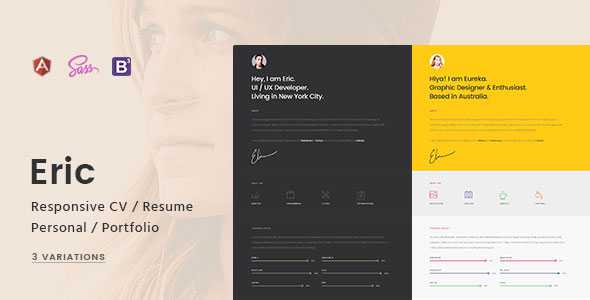 Eric - Responsive CV / Resume / Personal / Portfolio Template