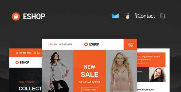 ESHOP - Responsive E-mail Template + Online Access