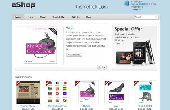 eShop - Templatic Wordpress theme