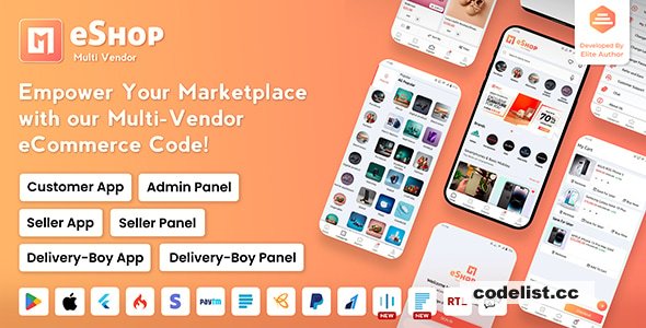 eShop v3.2.0 - Multi Vendor eCommerce App & eCommerce Vendor Marketplace Flutter App