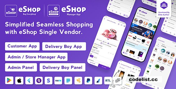 eShop v4.4.6 - eCommerce Single Vendor App - nulled