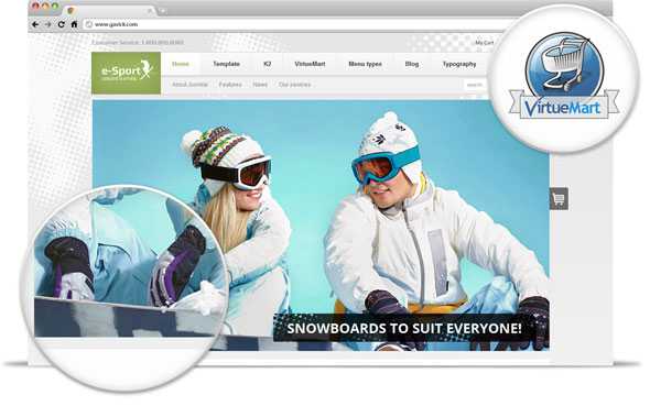 eSport 2.11 J2.5 GavickPro eCommerce Sports Template