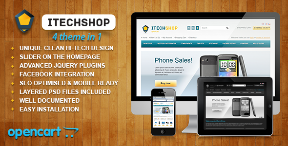 ITECHSHOP THEMEFOREST OPENCART 1.5.4 THEME