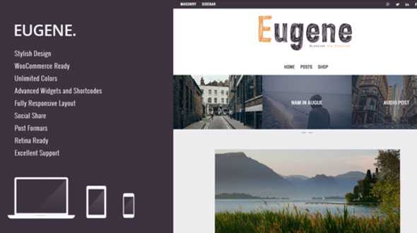 Eugene – Premium WordPress Theme for Blog or Magazine