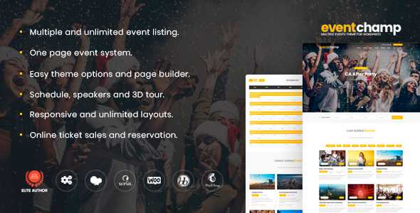 Event Champ v1.8.5 – Multiple Events & Conference Theme