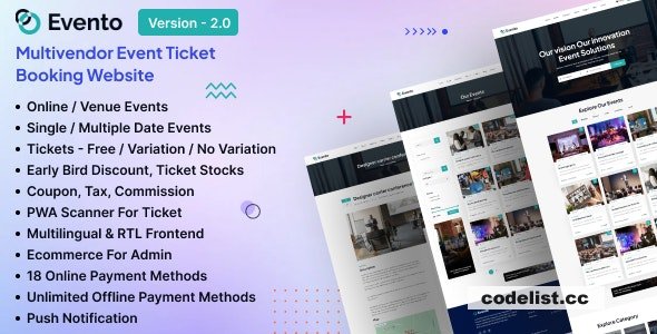 Evento v4.0 - Multivendor Event Ticket Booking Website - nulled