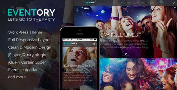 Eventory v1.1.1 - Events Responsive WordPress Theme