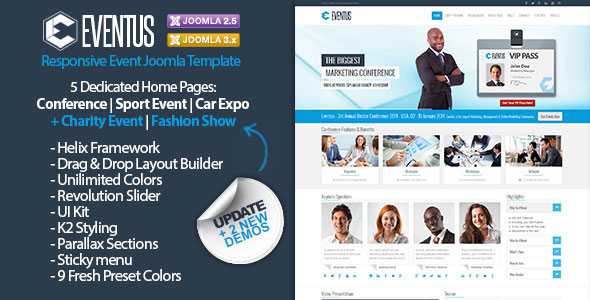 Eventus - Responsive Event Joomla Template