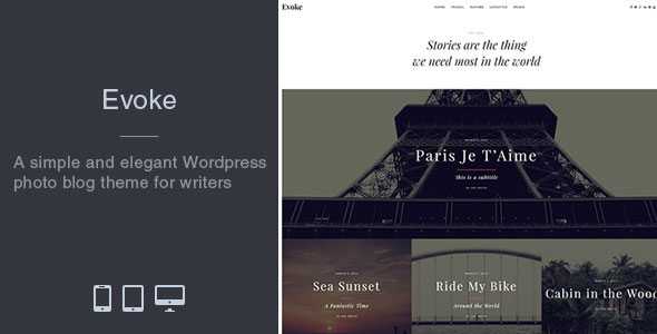 Evoke v1.3.0 - Photo Stories WordPress Blog Theme