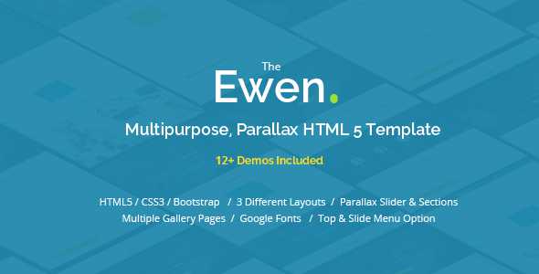 Ewen - Multipurpose HTML5 Parallax Template