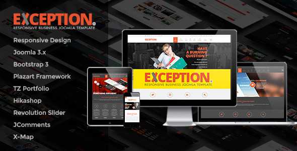EXCEPTION - Responsive Business Joomla Template
