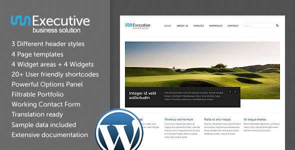 Executive WP - Themeforest Business Solution WPTheme