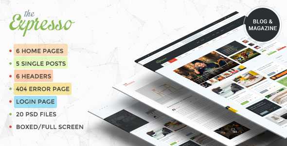 Expresso - A Modern Magazine and Blog Template