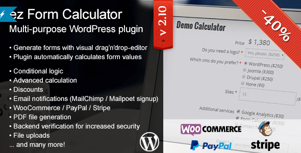 ez Form Calculator v2.10.0.0 – Premium WordPress plugin
