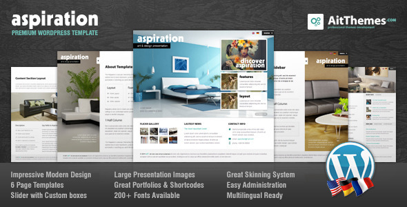 ASPIRATION THEMEFOREST PREMIUM CORPORATE & PORTFOLIO WP THEME