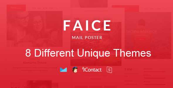 Faice Mail - 8 Unique Responsive Email set + Online Access