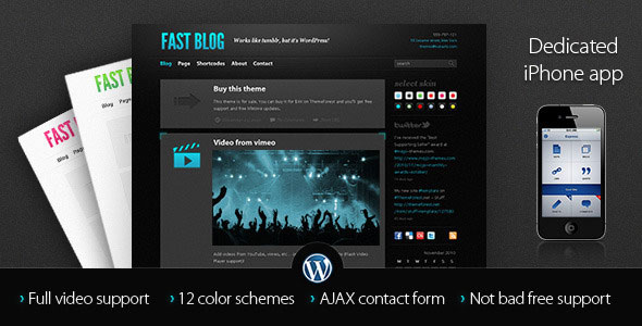 FAST BLOG 1.5 THEMEFOREST WORDPRESS TEMPLATE