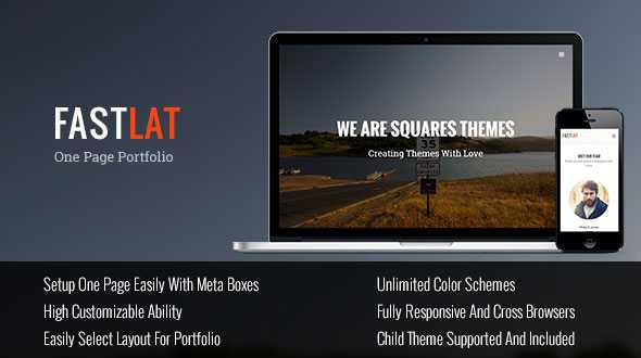 Fastlat – Responsive One Page WordPress Theme