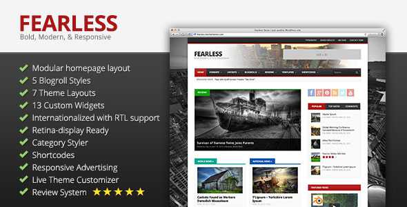 Fearless - Themeforest Bold, Modern, & Responsive Magazine