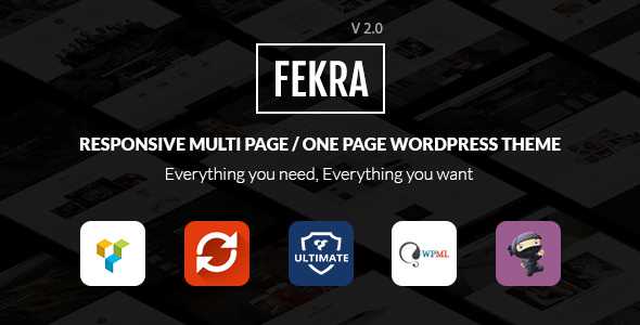 Fekra v2.1 - Responsive Multi Page/One Page WordPress Theme
