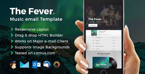 Fever - Music Email Template + Builder Access