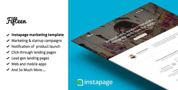 Fifteen - Instapage Marketing Template