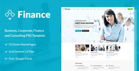 Finance - Business and Finance Corporate PSD Template