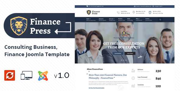Finance Press - Consulting Business, Finance Joomla Template