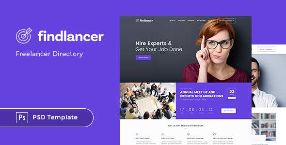 Findlancer - Freelancer Directory PSD Template