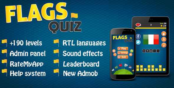 Flags Quiz - Android Game + Admin Panel