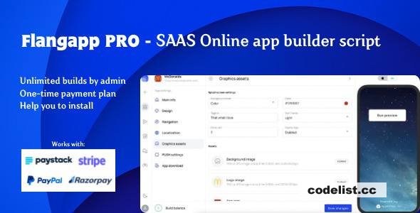 Flangapp PRO v2.9.4 - SAAS Online app builder from website
