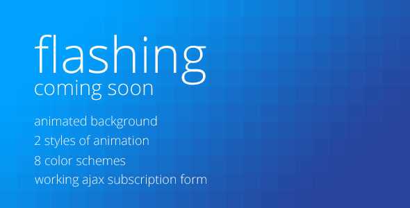 Flashing - Themeforest Coming Soon Page