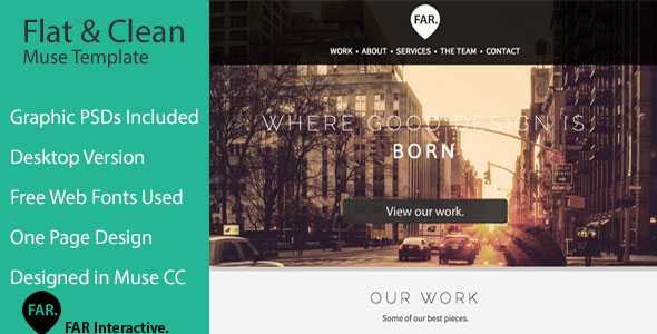 Flat & Clean - Themeforest One Page Parallax Muse Theme