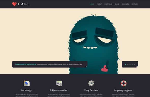 FlatArt One Page Bootstrap Template