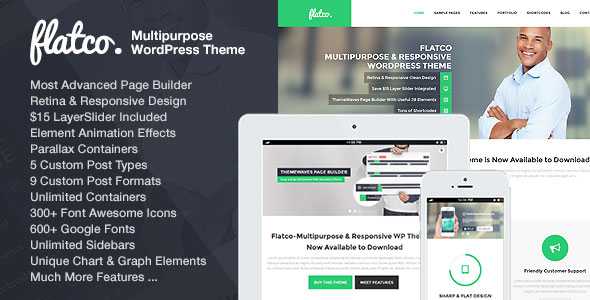 Flatco v4.6 - Responsive Multi-Purpose One Page Theme