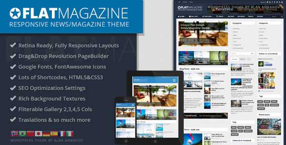 FlatMagazine v2.0 - Responsive News/Magazine Theme