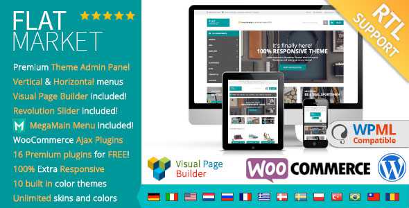 FlatMarket v1.8 - Multi-Purpose WooCommerce theme + RTL