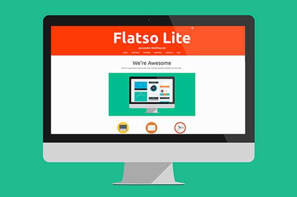 Flatso Lite - Creativemarket Wordpress Flat Responsive Theme