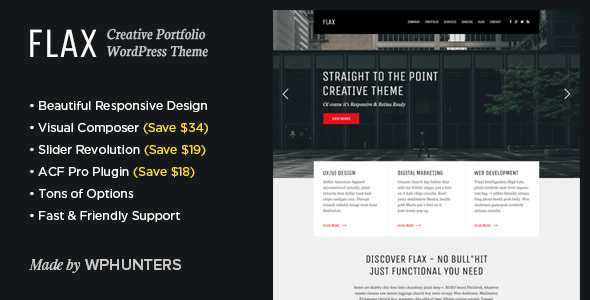 Flax v1.3.5 - A Multi-Purpose Portfolio WordPress Theme
