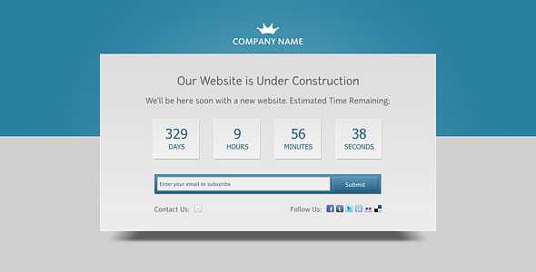 Fleepy - Under Construction Theme with Countdown