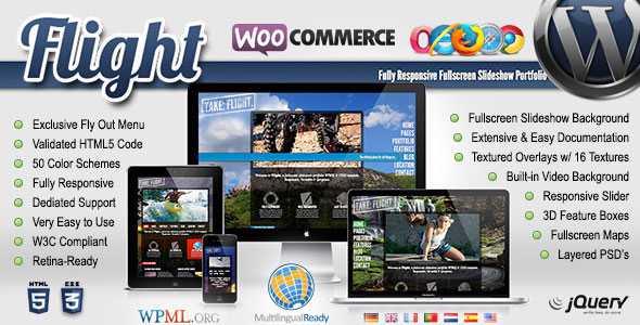 Flight - Themeforest Responsive Fullscreen Background Theme