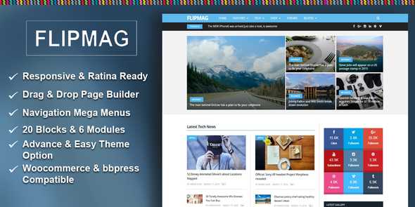 Flip Mag v1.1.0 - Responsive WordPress News Theme