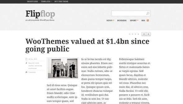 FlipFlop - Woothemes Wordpress Theme
